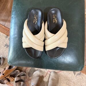 Seychelles Cream Slide Sandals